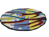 a picture of a colorful plate on a white background