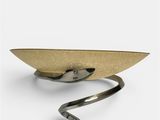 an image of a metal object with a curved handle