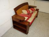 a couch that is sitting in the corner of a room