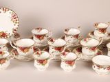 a lot of different types of china on the table
