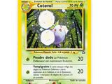 a close up of a pokemon card on a white background