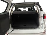 the back of a white suv with its trunk open