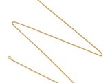 a pair of gold plated chain with a single hook