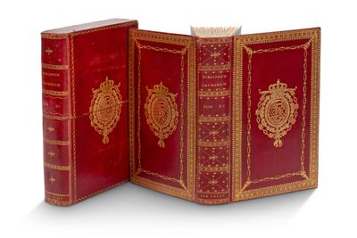 une image représentant un livre rouge aux tranches dorées, avec un marque-page