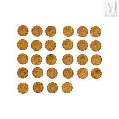 une image représentant plusieurs pièces d'or sur fond blanc