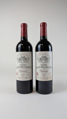 deux bouteilles de vin rouge posées l'une à côté de l'autre sur une surface blanche