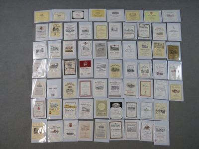 Réunion de étiquettes de bouteilles de vin de SAINT-EMILION,…