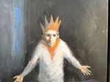 un tableau représentant un homme coiffé d'une couronne