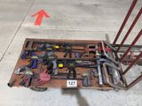 a cart with a lot of tools on it