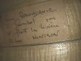a message written on the back of a baseball bat