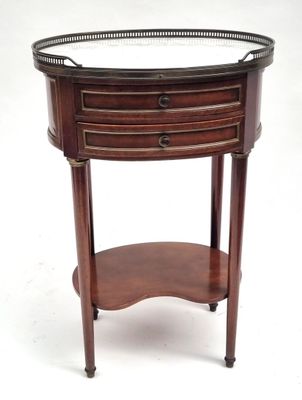 an image of a small table with a drawer on it