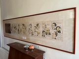a picture of a drawing on the wall of a room