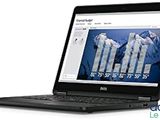 dell laptop computer with a screen showing a graph bar on the screen