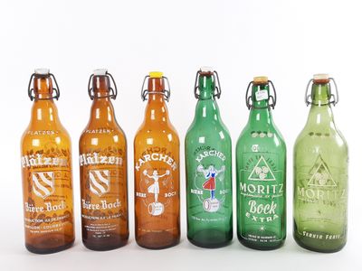 Un lot de 6 bouteilles : 2 bouteilles Bière PLATZEN,