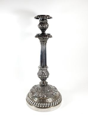 an image of a silver candle holder on a white background
