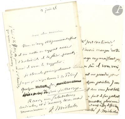 two pages of old handwriting on a piece of paper with writing