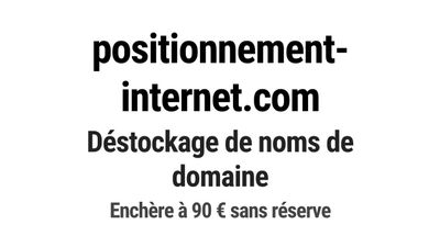 Nom de domaine positionnement-internet.
