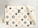 louis vuitton monograme wrist bag in white