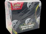 a box of pokemon trading cards on a black background