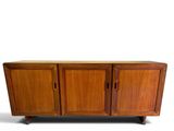 a close up of a wooden cabinet on a white background