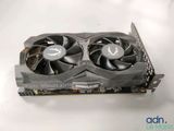 a close up of a video card with two fans on top of it