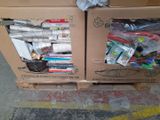 two cardboard boxes full of supplies on the street