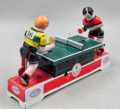96 / A2 / Jouet mécanique "les joueurs de ping-pong" m… - Photo 1