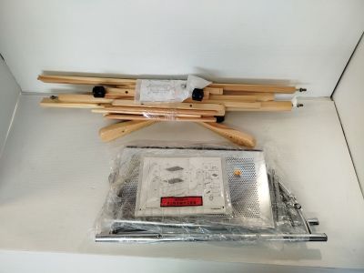 a box with a pair of skis on top of it
