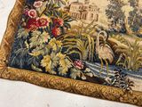 a picture of a tapestry with birds and flowers on it