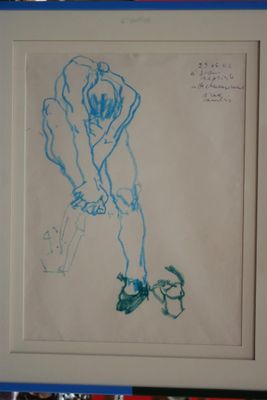 a picture of a drawing of a man holding a tennis racquet