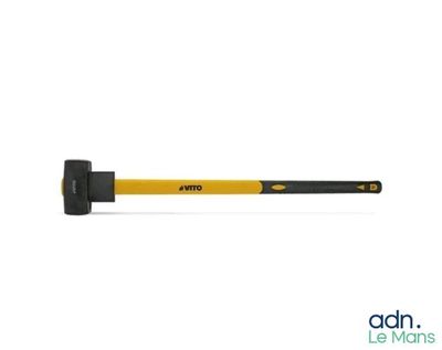a close up of a hammer on a white background