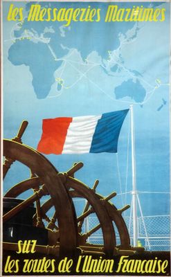 une image représentant une affiche sur laquelle figure un bateau arborant un drapeau