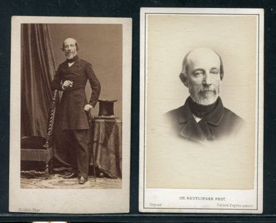 deux vieilles photos en noir et blanc d'un homme en costume-cravate