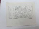 a drawing on a piece of paper that is on a table