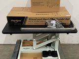 a table with a box on top of it and a box on top of it