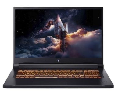a laptop with a black and orange keyboard sitting on top of a white surface