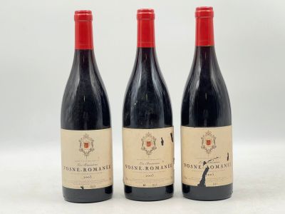trois bouteilles de vin posées sur une table l'une à côté de l'autre