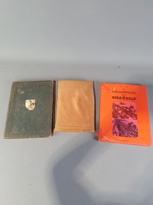 trois livres posés sur une table l'un à côté de l'autre