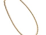 a gold chain necklace with a clasp on a white background