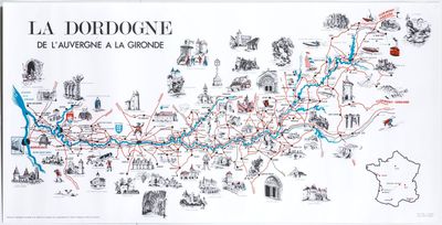 a map of the region of la dordogne in france