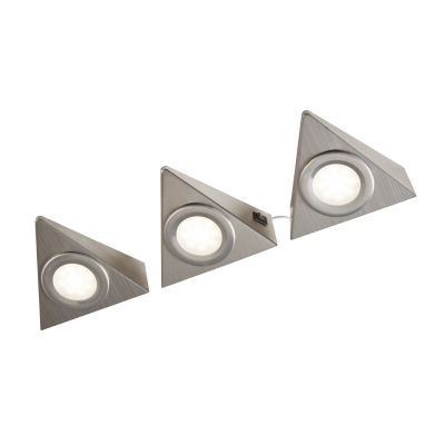 19 / Lot de 3 spots LED - HUETTER - Argent - 3x150 lm …