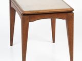 an image of a small table with a glass top on a white background