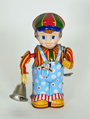 clown figurine with bell on white background with white background