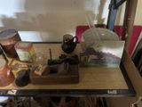 a table with a variety of tools on top of it