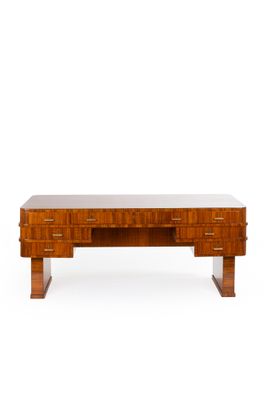 Lajos KOSMA (1894-1948) Important bureau double-face en plac… - Photo 1