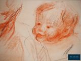 an image of a drawing of a child and a woman