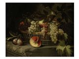 une image représentant un tableau montrant des fruits dans un panier posé sur une table
