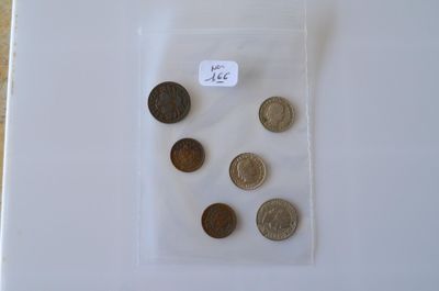 Un lot de 6 pièces Suisses anciennes, diverses années.