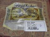 a label on the back of a chair that says royal keshar