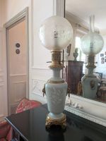 Lot de deux lampes à pétrole montées en lampe : (photo 3)